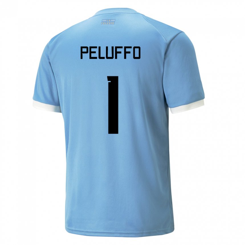 Herren Uruguayische Daniel Peluffo #1 Blau Heimtrikot Trikot 22-24 T-shirt