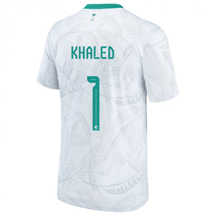 Herren Saudi-arabische Sarah Khaled #1 Weiß Heimtrikot Trikot 22-24 T-shirt