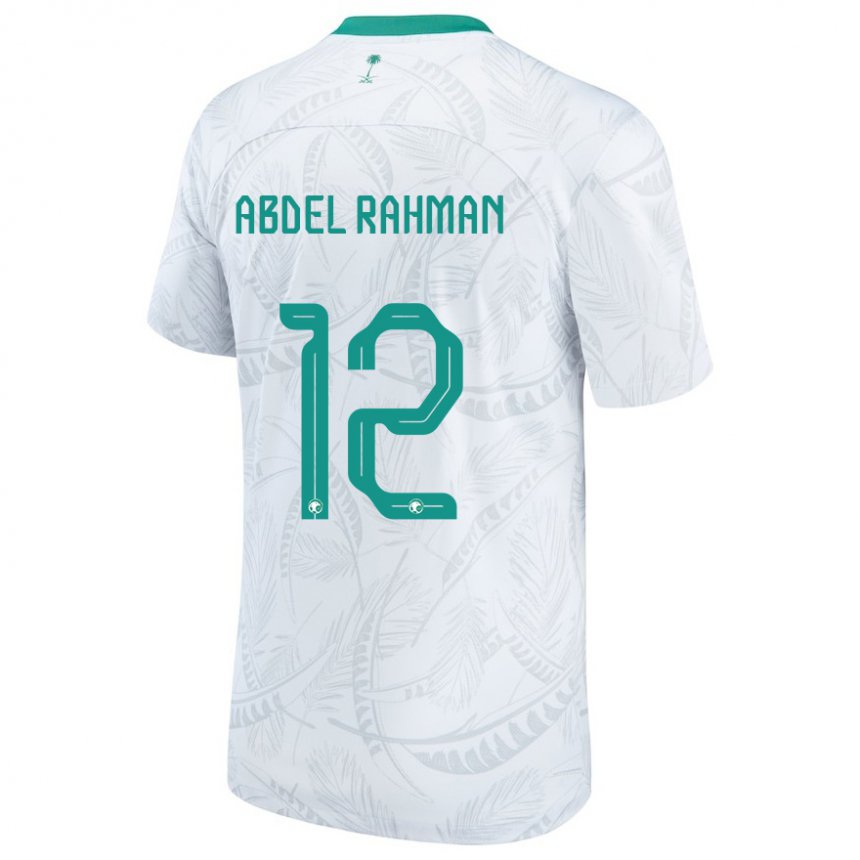 Herren Saudi-arabische Mona Abdel Rahman #12 Weiß Heimtrikot Trikot 22-24 T-shirt