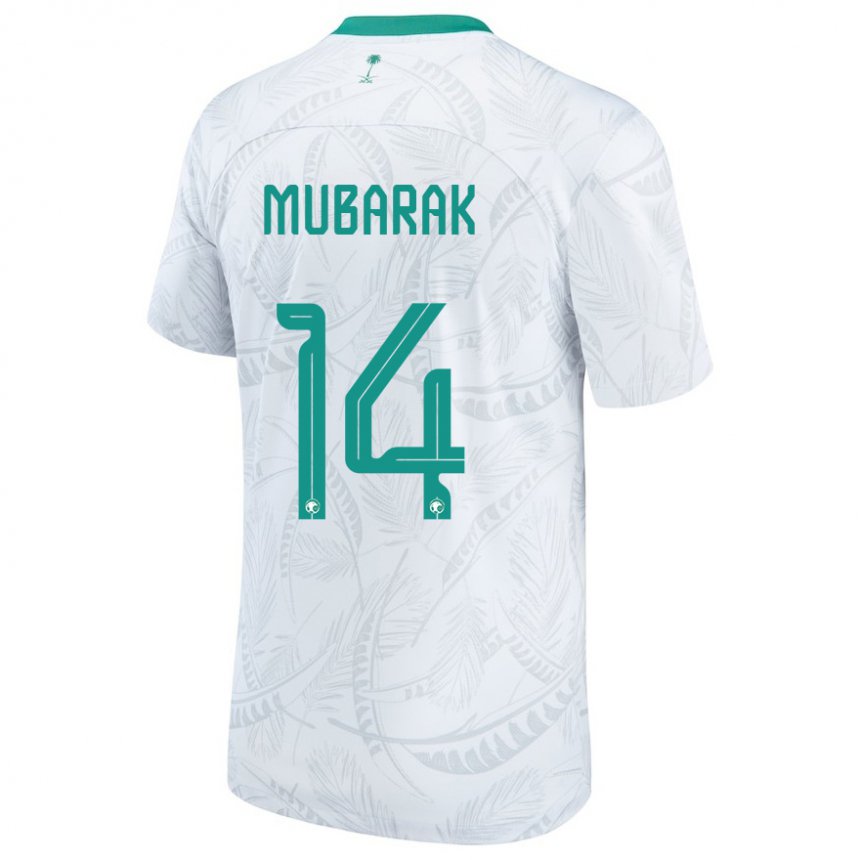 Herren Saudi-arabische Al Bandari Mubarak #14 Weiß Heimtrikot Trikot 22-24 T-shirt