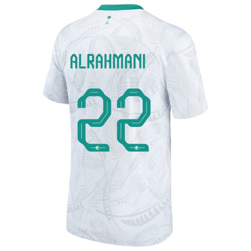 Herren Saudi-arabische Saleh Alrahmani #22 Weiß Heimtrikot Trikot 22-24 T-shirt