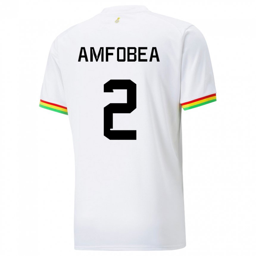 Herren Ghanaische Gladys Amfobea #2 Weiß Heimtrikot Trikot 22-24 T-shirt