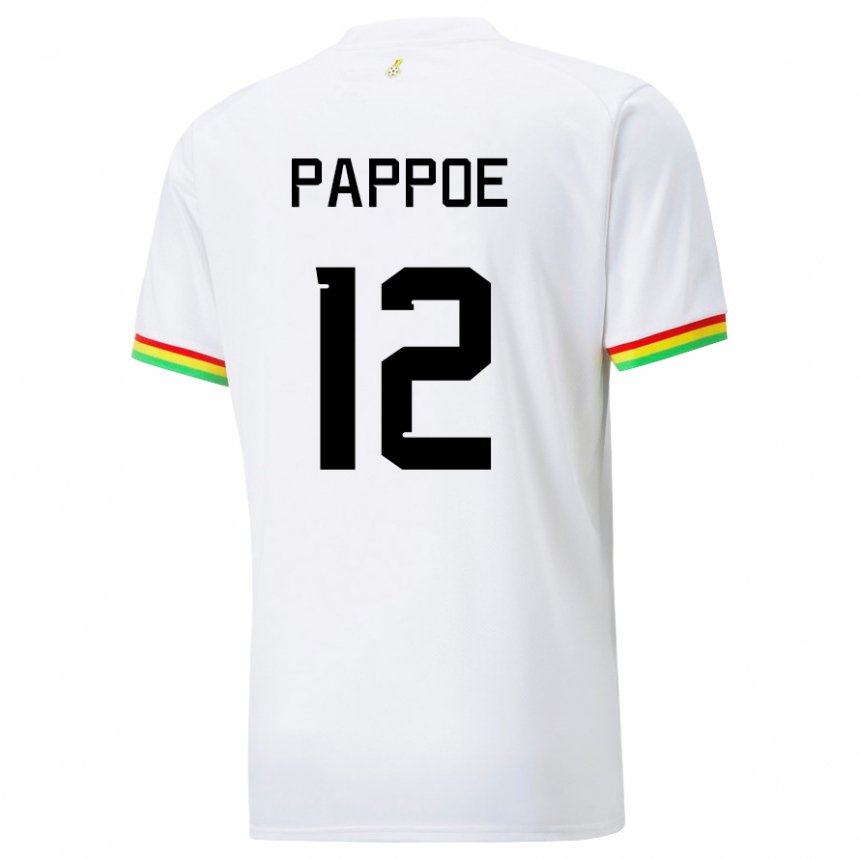 Herren Ghanaische Isaac Pappoe #12 Weiß Heimtrikot Trikot 22-24 T-shirt