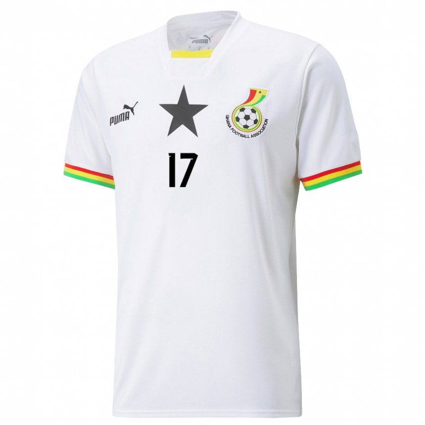 Herren Ghanaische Mustapha Yakubu #17 Weiß Heimtrikot Trikot 22-24 T-shirt