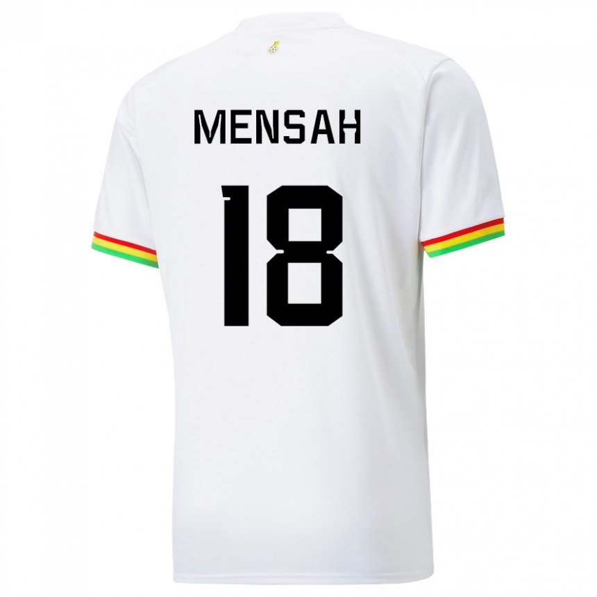 Herren Ghanaische Isaac Mensah #18 Weiß Heimtrikot Trikot 22-24 T-shirt