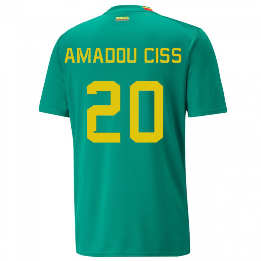 Herren Senegalesische Amadou Ciss #20 Grün Auswärtstrikot Trikot 22-24 T-shirt