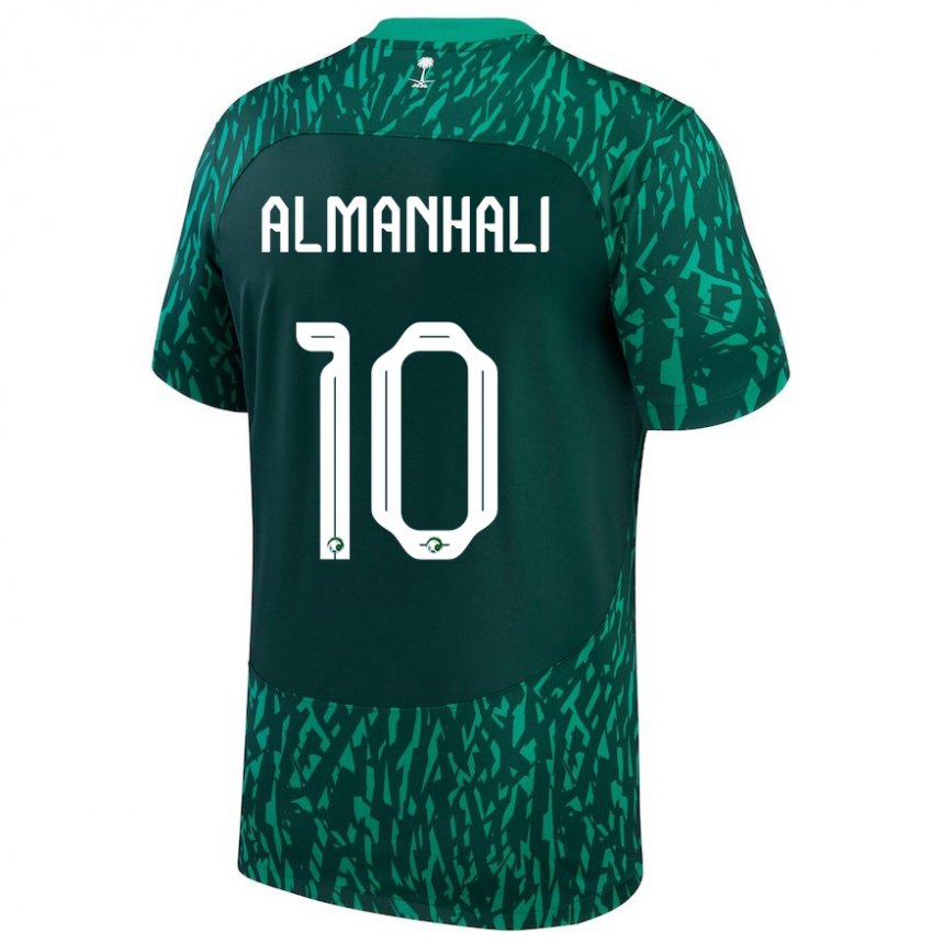 Herren Saudi-arabische Suwailem Almanhali #10 Dunkelgrün Auswärtstrikot Trikot 22-24 T-shirt