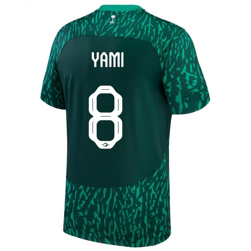 Herren Saudi-arabische Riyadh Yami #8 Dunkelgrün Auswärtstrikot Trikot 22-24 T-shirt