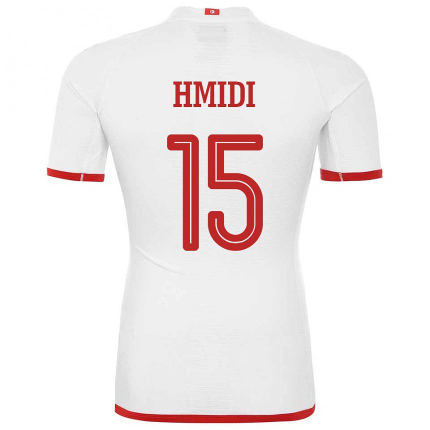 Herren Tunesische Makolm Hmidi #15 Weiß Auswärtstrikot Trikot 22-24 T-shirt