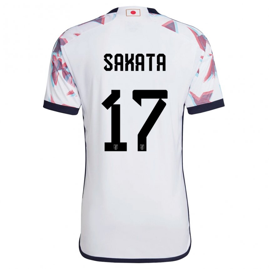 Herren Japanische Reiya Sakata #17 Weiß Auswärtstrikot Trikot 22-24 T-shirt