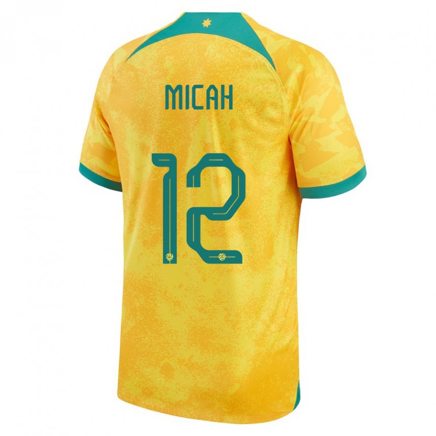 Damen Australische Teagan Micah #12 Gold Heimtrikot Trikot 22-24 T-shirt