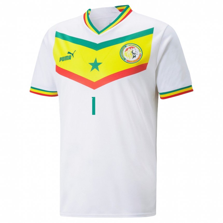 Damen Senegalesische Cheikh Sarr #1 Weiß Heimtrikot Trikot 22-24 T-shirt