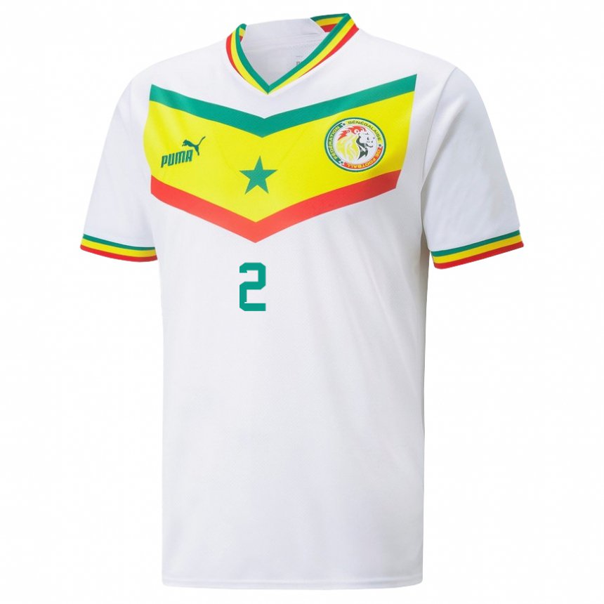 Damen Senegalesische Moussa N Diaye #2 Weiß Heimtrikot Trikot 22-24 T-shirt