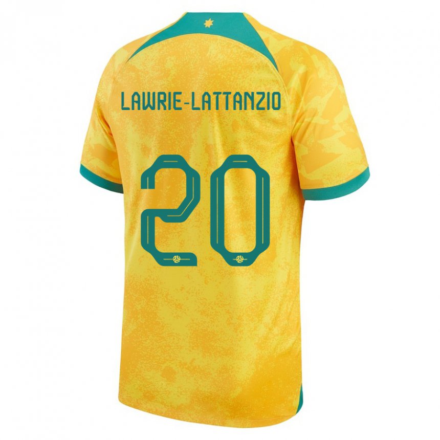 Damen Australische Luis Lawrie Lattanzio #20 Gold Heimtrikot Trikot 22-24 T-shirt