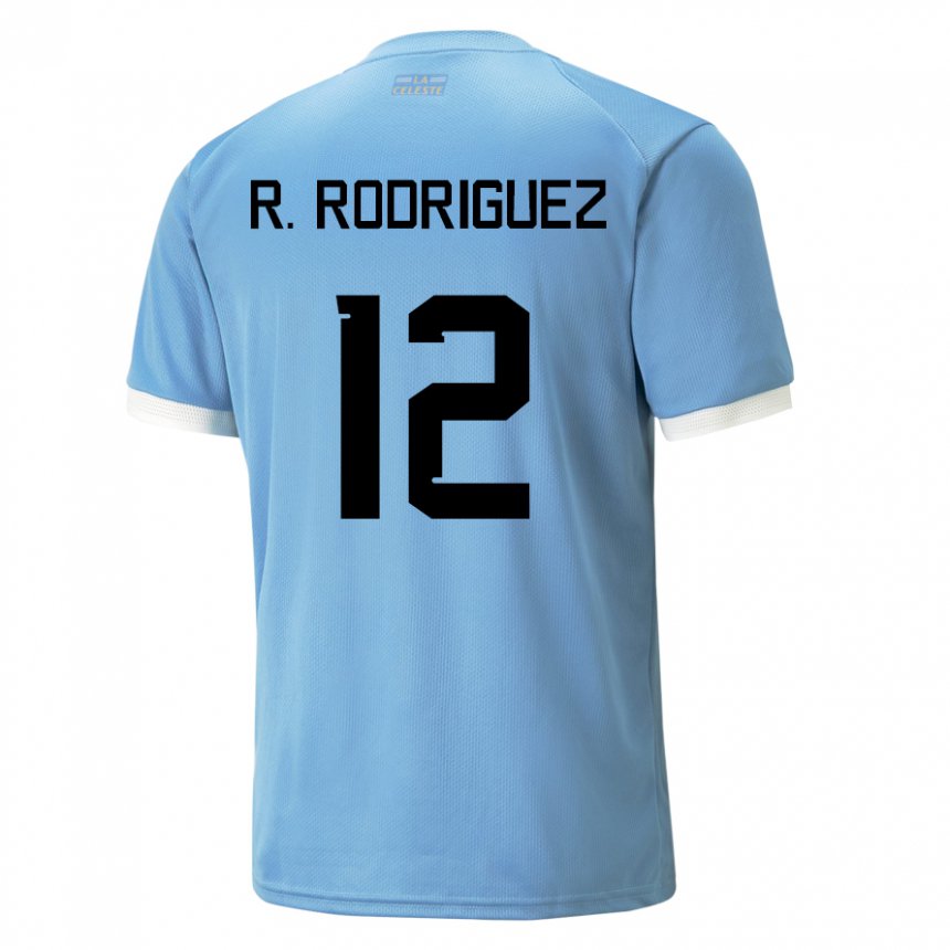 Damen Uruguayische Randall Rodriguez #12 Blau Heimtrikot Trikot 22-24 T-shirt