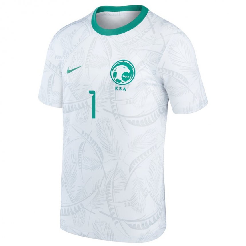 Damen Saudi-arabische Abdulrahman Alsanbi #1 Weiß Heimtrikot Trikot 22-24 T-shirt