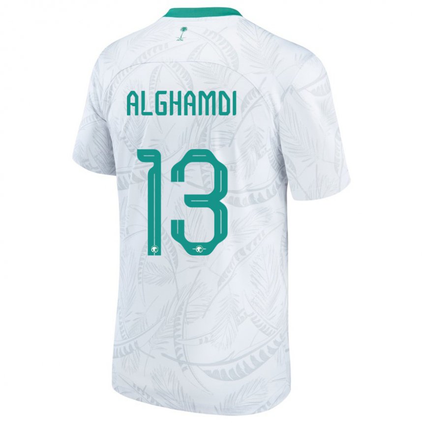 Damen Saudi-arabische Hazzaa Alghamdi #13 Weiß Heimtrikot Trikot 22-24 T-shirt