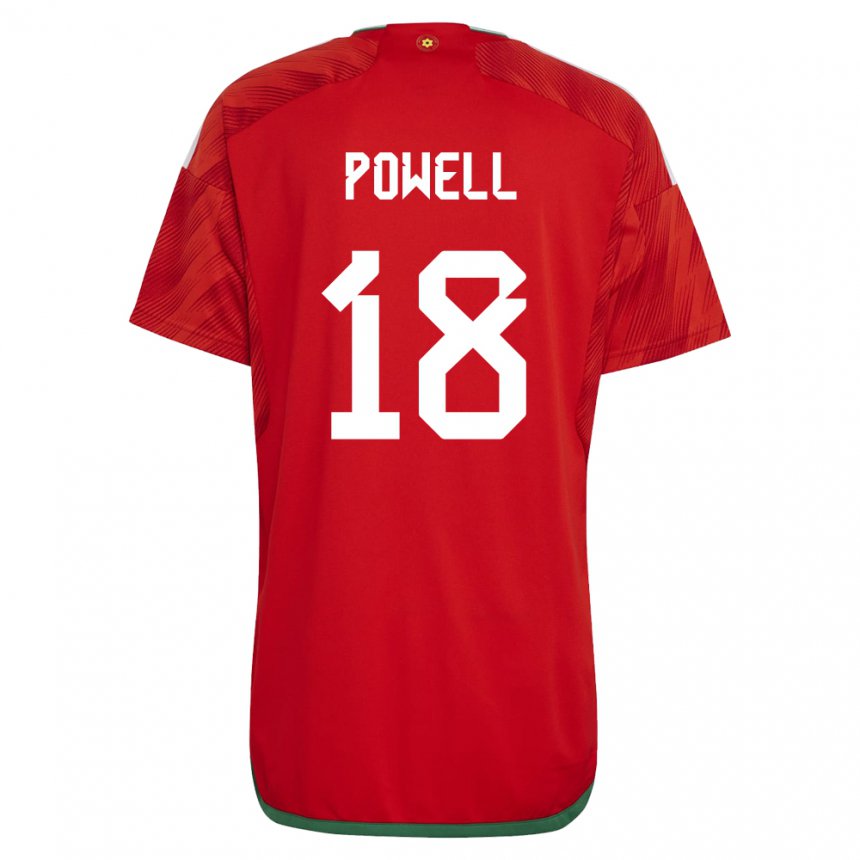 Damen Walisische Ella Powell #18 Rot Heimtrikot Trikot 22-24 T-shirt