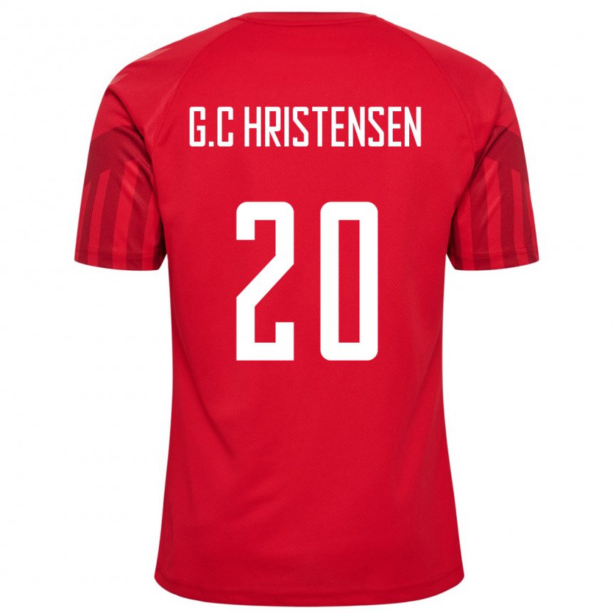 Damen Dänische Gustav Christensen #20 Rot Heimtrikot Trikot 22-24 T-shirt