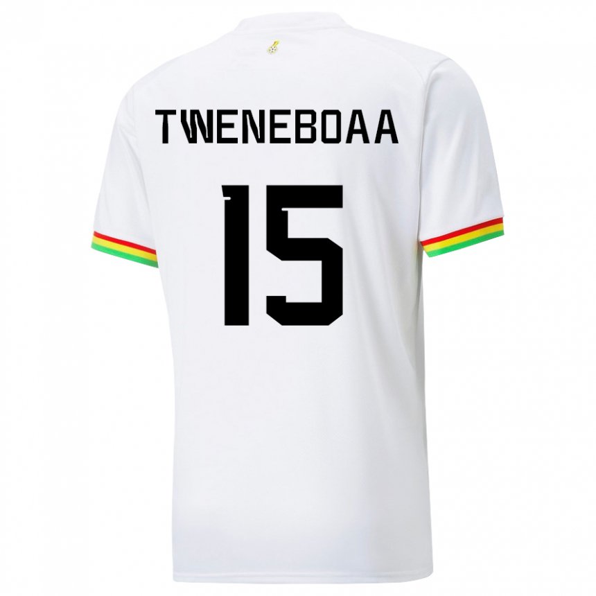 Damen Ghanaische Justice Tweneboaa #15 Weiß Heimtrikot Trikot 22-24 T-shirt