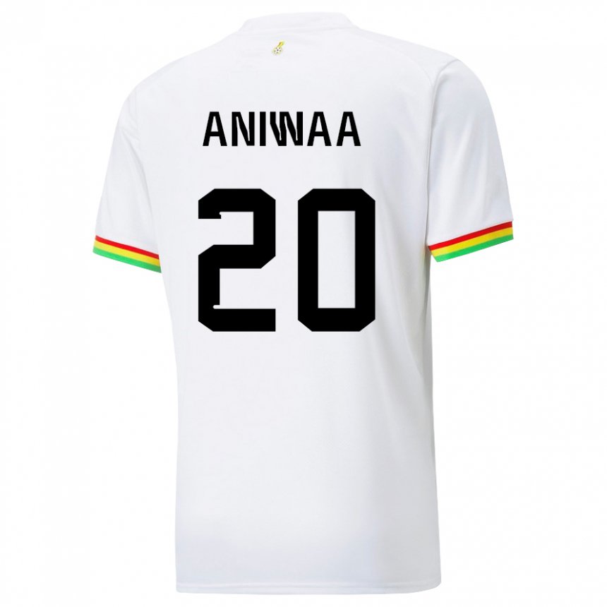 Damen Ghanaische Louisa Aniwaa #20 Weiß Heimtrikot Trikot 22-24 T-shirt