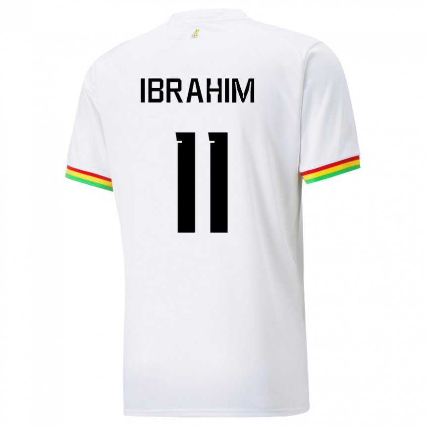 Damen Ghanaische Zubairu Ibrahim #11 Weiß Heimtrikot Trikot 22-24 T-shirt