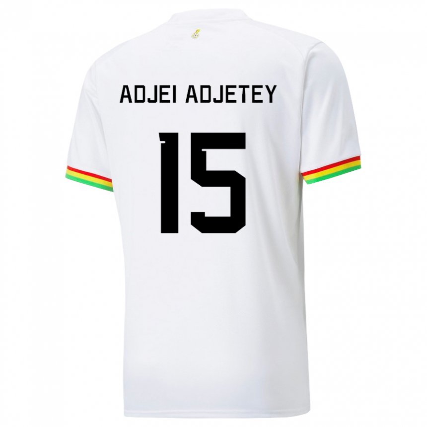 Damen Ghanaische Jonas Adjei Adjetey #15 Weiß Heimtrikot Trikot 22-24 T-shirt