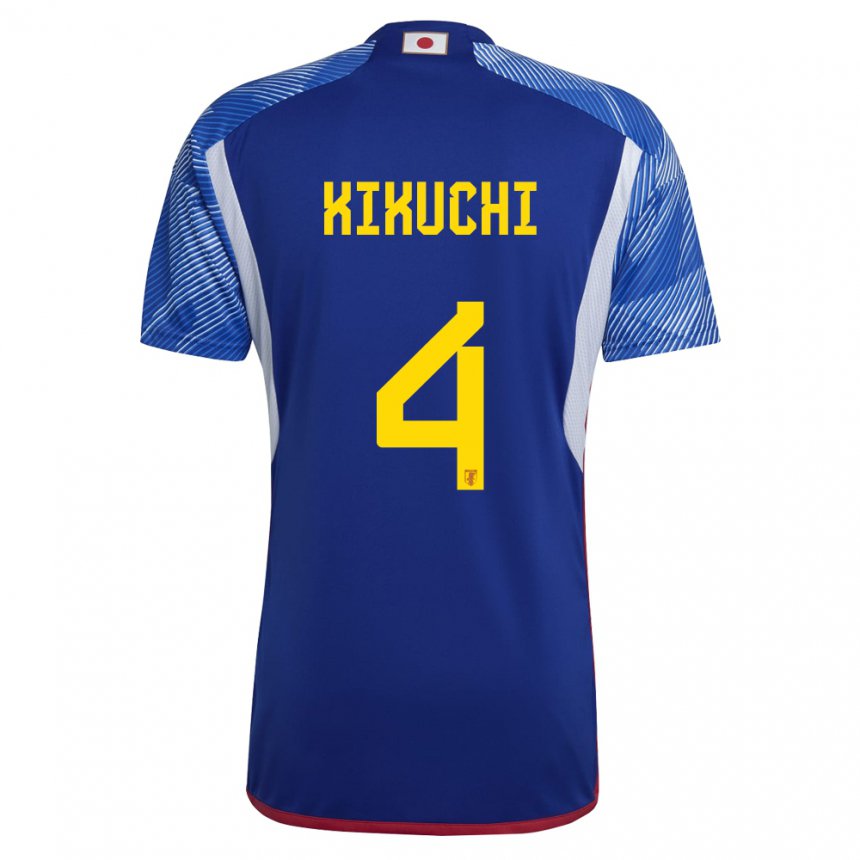 Damen Japanische Shuta Kikuchi #4 Königsblau Heimtrikot Trikot 22-24 T-shirt