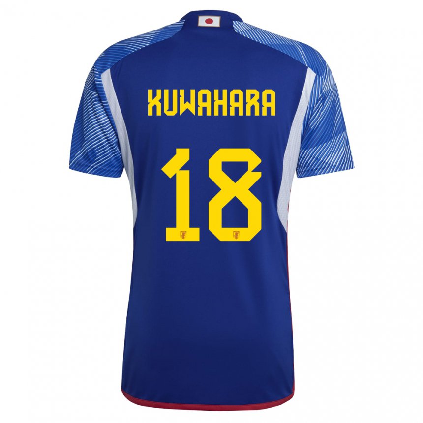 Damen Japanische Rikuto Kuwahara #18 Königsblau Heimtrikot Trikot 22-24 T-shirt