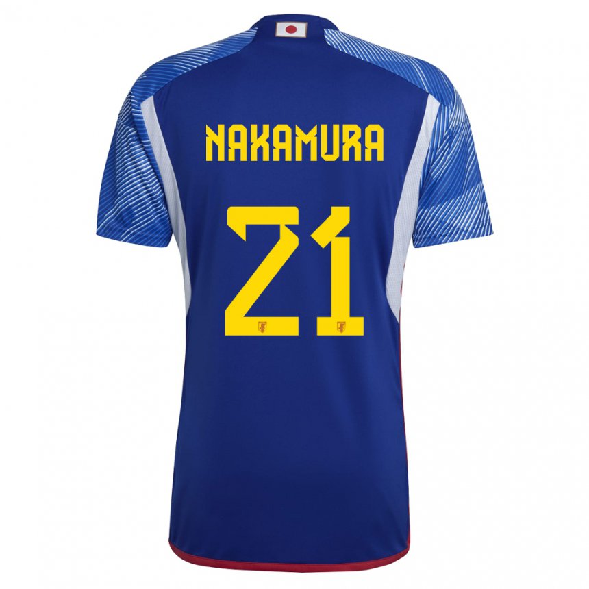 Damen Japanische Jiro Nakamura #21 Königsblau Heimtrikot Trikot 22-24 T-shirt