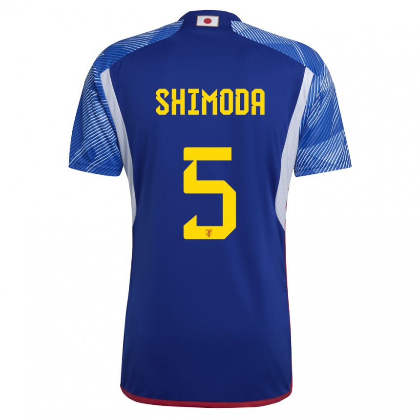 Damen Japanische Yoshihiro Shimoda #5 Königsblau Heimtrikot Trikot 22-24 T-shirt