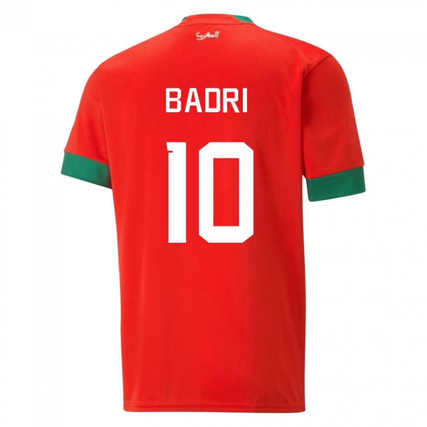 Damen Marokkanische Najat Badri #10 Rot Heimtrikot Trikot 22-24 T-shirt