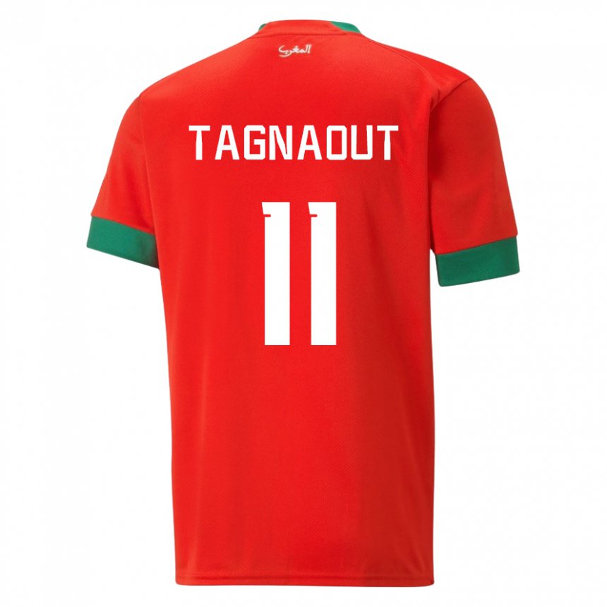 Damen Marokkanische Fatima Tagnaout #11 Rot Heimtrikot Trikot 22-24 T-shirt