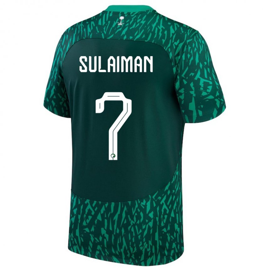 Damen Saudi-arabische Mohammed Sulaiman #7 Dunkelgrün Auswärtstrikot Trikot 22-24 T-shirt