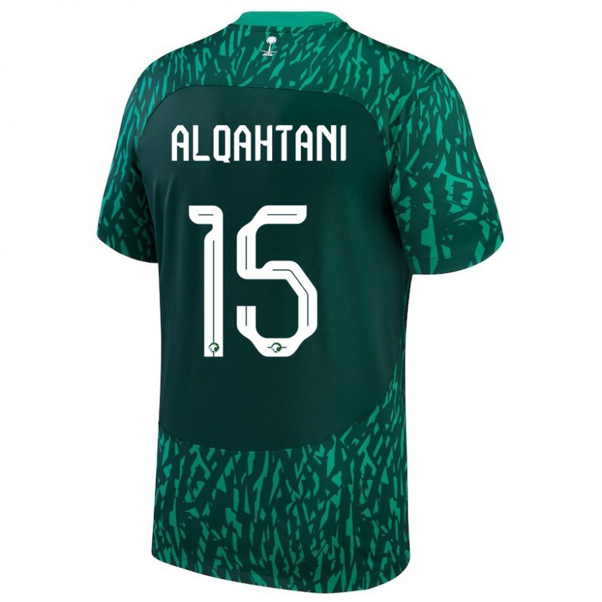 Damen Saudi-arabische Mohammed Alqahtani #15 Dunkelgrün Auswärtstrikot Trikot 22-24 T-shirt