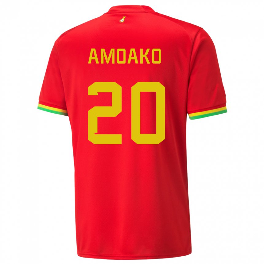 Damen Ghanaische Linda Amoako #20 Rot Auswärtstrikot Trikot 22-24 T-shirt