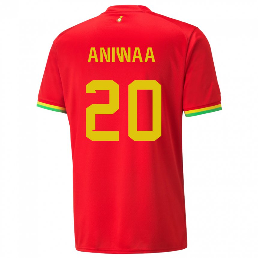 Damen Ghanaische Louisa Aniwaa #20 Rot Auswärtstrikot Trikot 22-24 T-shirt