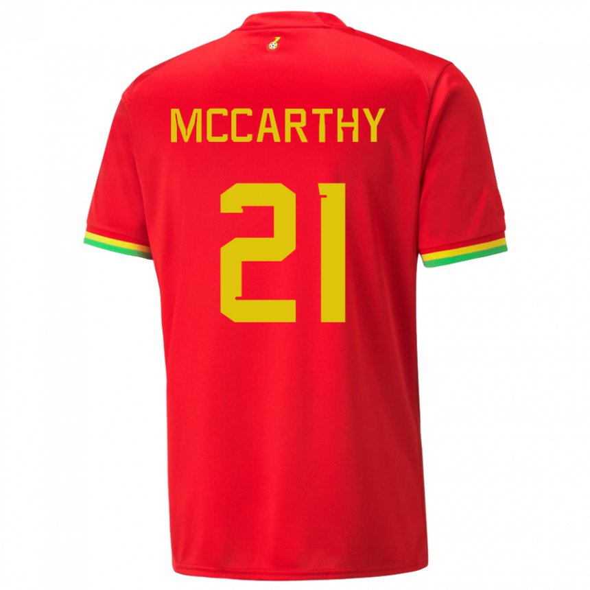 Damen Ghanaische Kerrie Mccarthy #21 Rot Auswärtstrikot Trikot 22-24 T-shirt