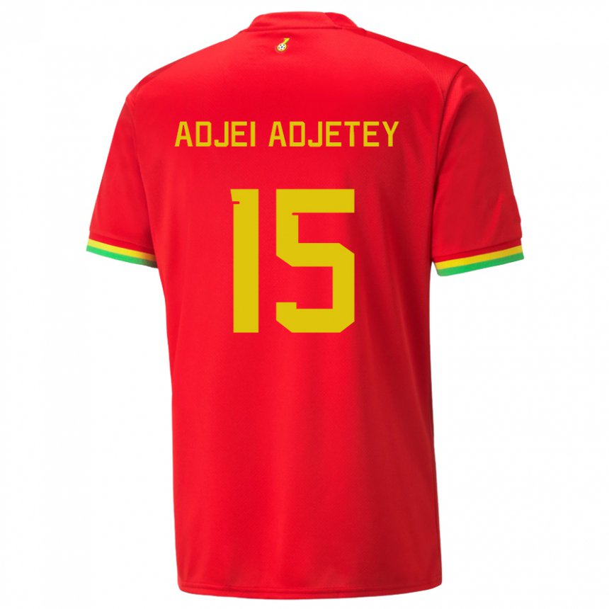 Damen Ghanaische Jonas Adjei Adjetey #15 Rot Auswärtstrikot Trikot 22-24 T-shirt