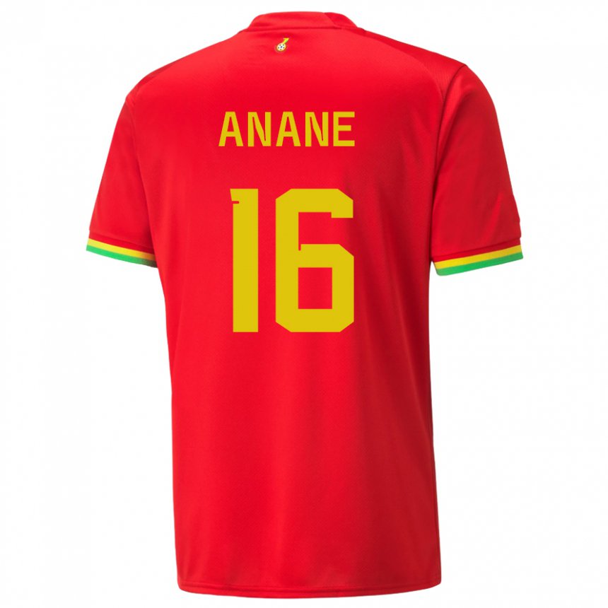 Damen Ghanaische Vincent Anane #16 Rot Auswärtstrikot Trikot 22-24 T-shirt