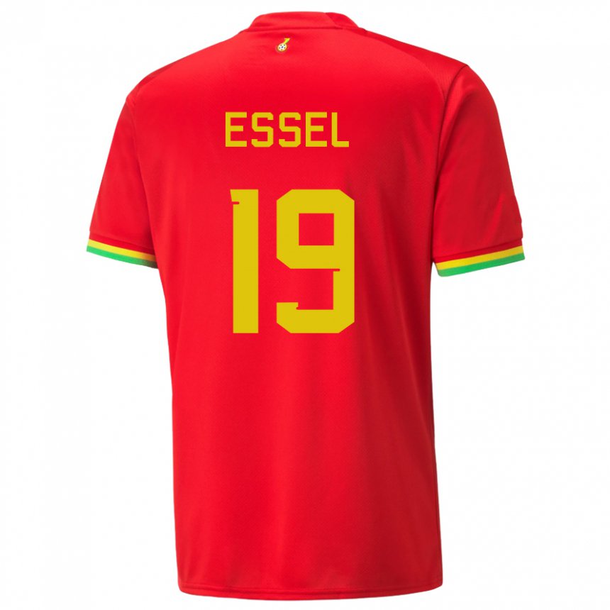 Damen Ghanaische Aaron Essel #19 Rot Auswärtstrikot Trikot 22-24 T-shirt