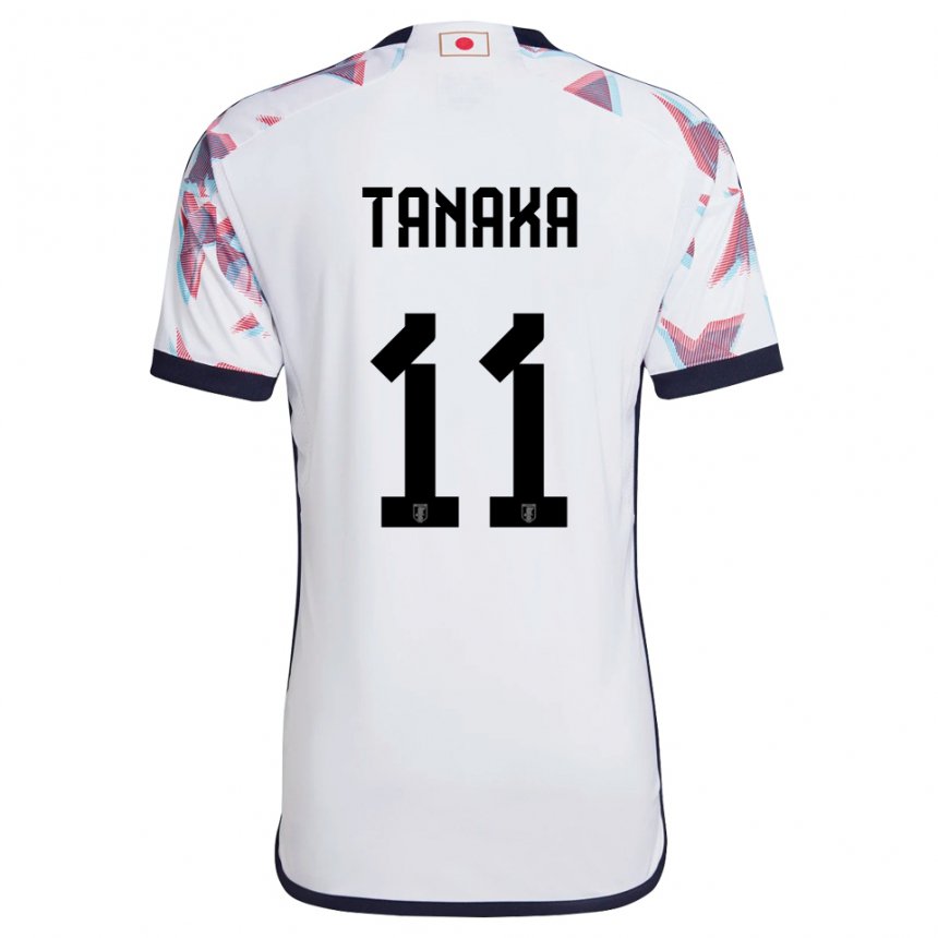 Damen Japanische Mina Tanaka #11 Weiß Auswärtstrikot Trikot 22-24 T-shirt