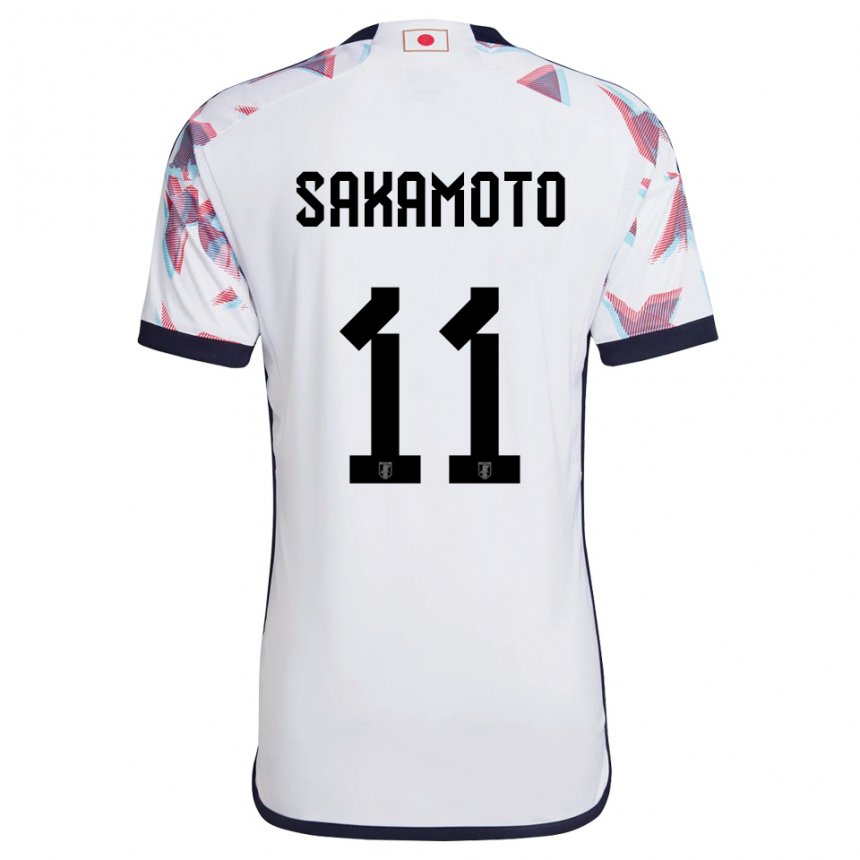 Damen Japanische Isa Sakamoto #11 Weiß Auswärtstrikot Trikot 22-24 T-shirt