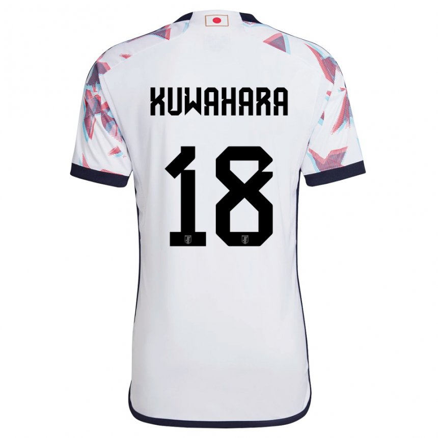 Damen Japanische Rikuto Kuwahara #18 Weiß Auswärtstrikot Trikot 22-24 T-shirt