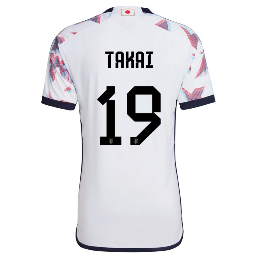 Damen Japanische Kota Takai #19 Weiß Auswärtstrikot Trikot 22-24 T-shirt