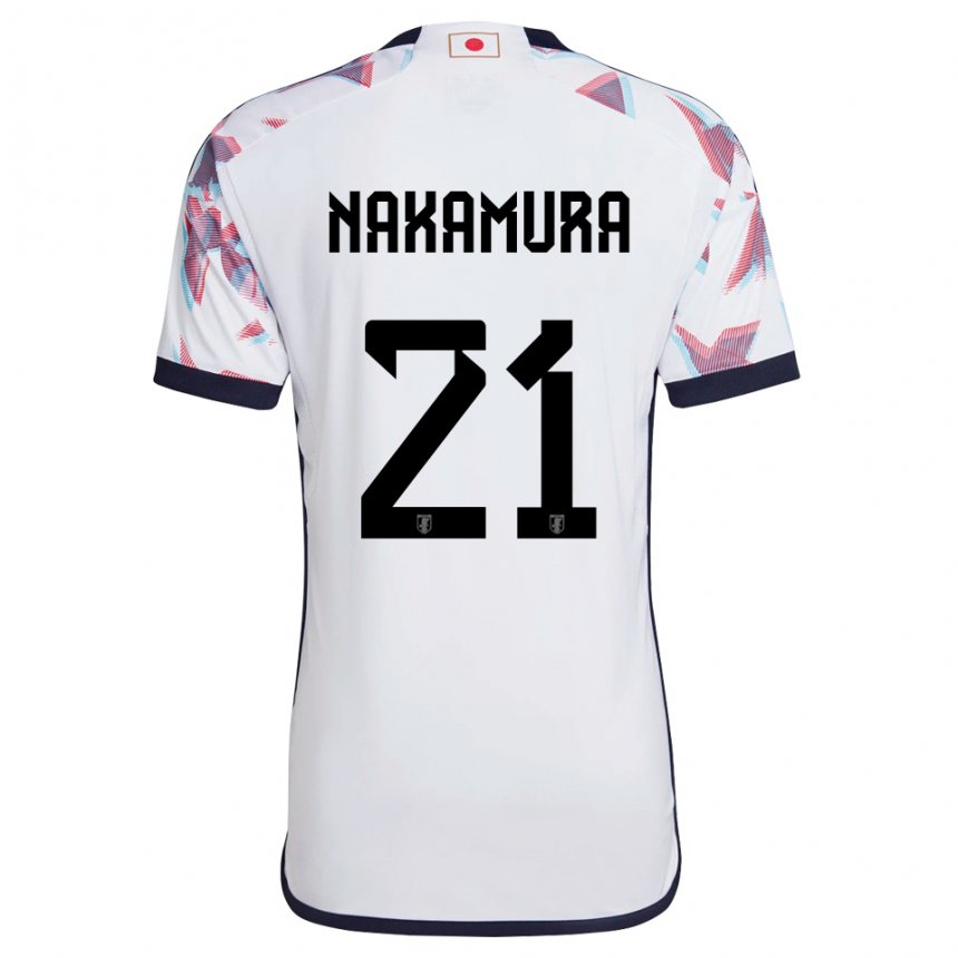 Damen Japanische Jiro Nakamura #21 Weiß Auswärtstrikot Trikot 22-24 T-shirt