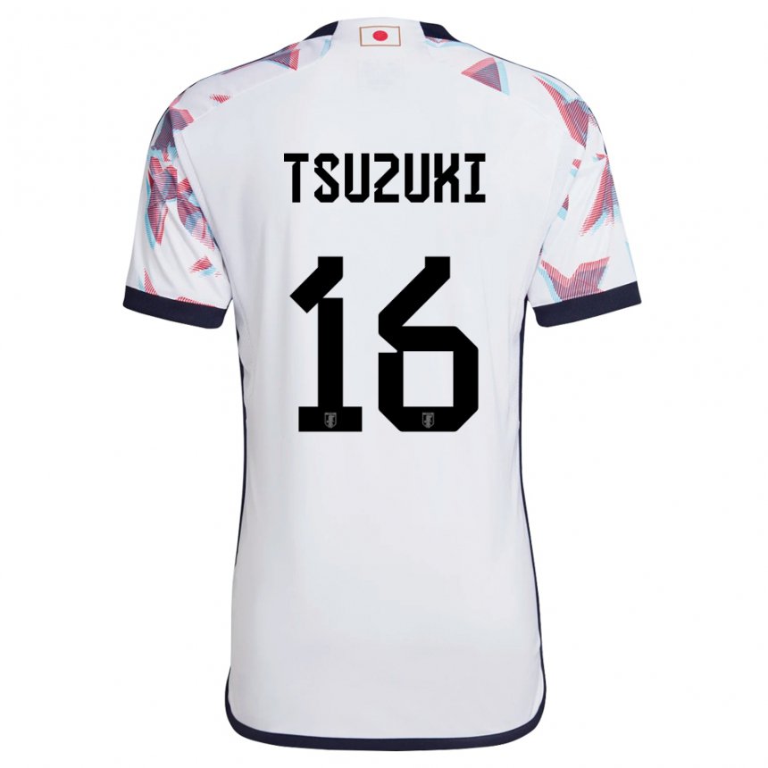 Damen Japanische Shunta Tsuzuki #16 Weiß Auswärtstrikot Trikot 22-24 T-shirt