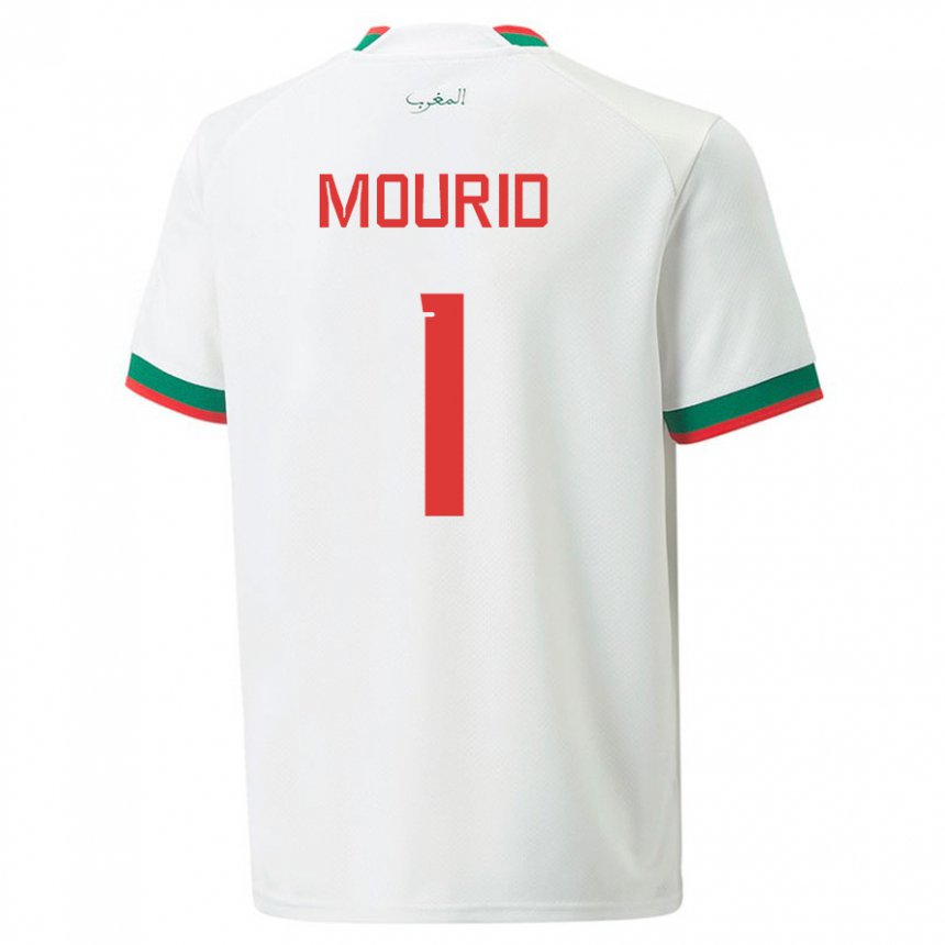 Damen Marokkanische Taha Mourid #1 Weiß Auswärtstrikot Trikot 22-24 T-shirt