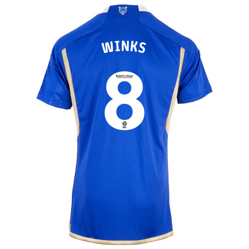 Kinder Harry Winks #8 Blau Heimtrikot Trikot 2023/24 T-Shirt