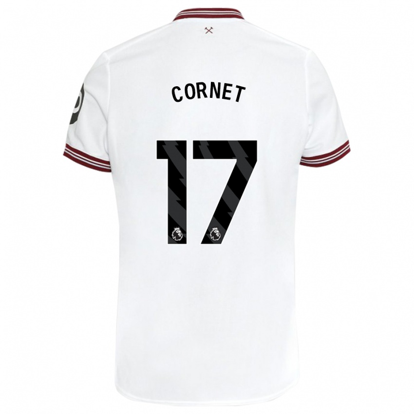 Kinder Maxwel Cornet #17 Weiß Auswärtstrikot Trikot 2023/24 T-Shirt